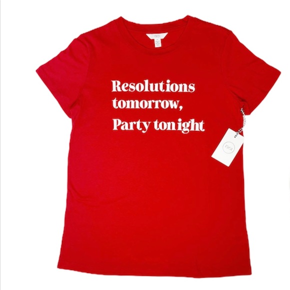NWT 1901 “Resolutions tomorrow.Party tonight” Tee - Picture 5 of 8